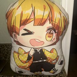 Demon Slayer Zenitsu Agatsuma 2 Sided 2 Unique Graphics Pillow Plush Anime Manga