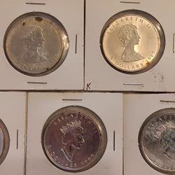 Silver Maple Leaf 1 Oz .9999 Fine Silver