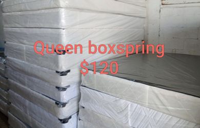 $120 Queen boxspring brand new free delivery same day