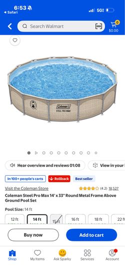 Coleman 14 ft pool
