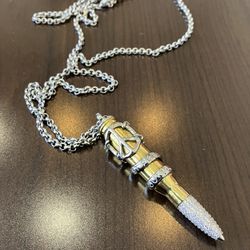 Bullets4peace  chain  and bullet pendant necklace 