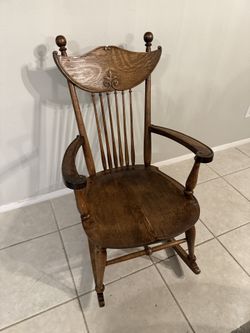 Antique Tiger Oak Rocking Chair