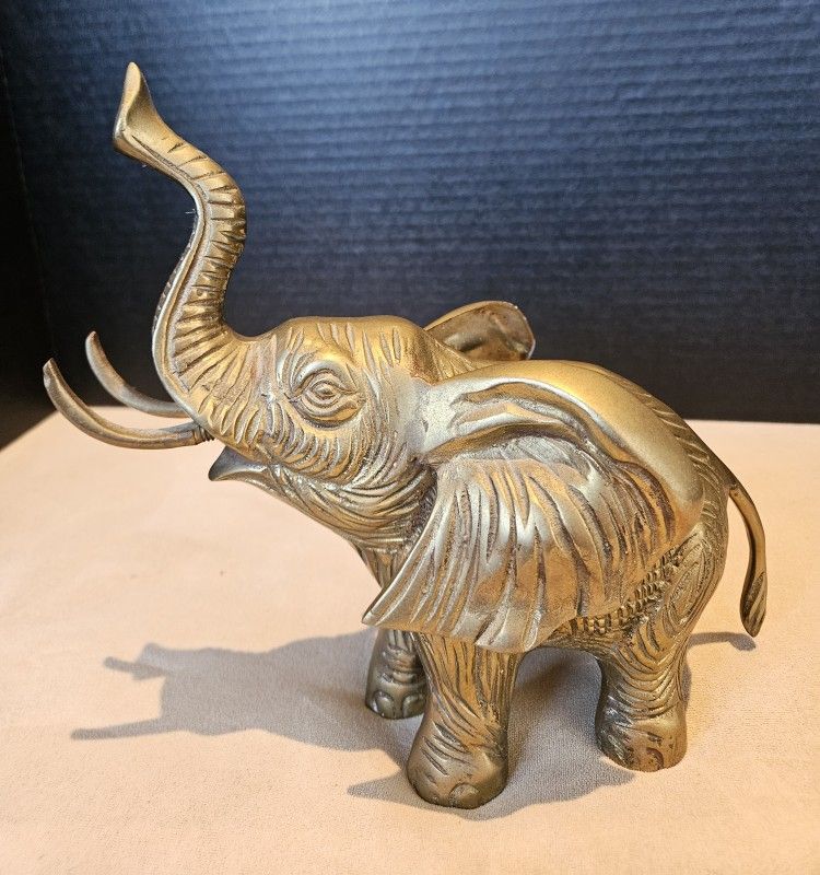 Vintage Brass Small Elephant from the 1980's solid brass