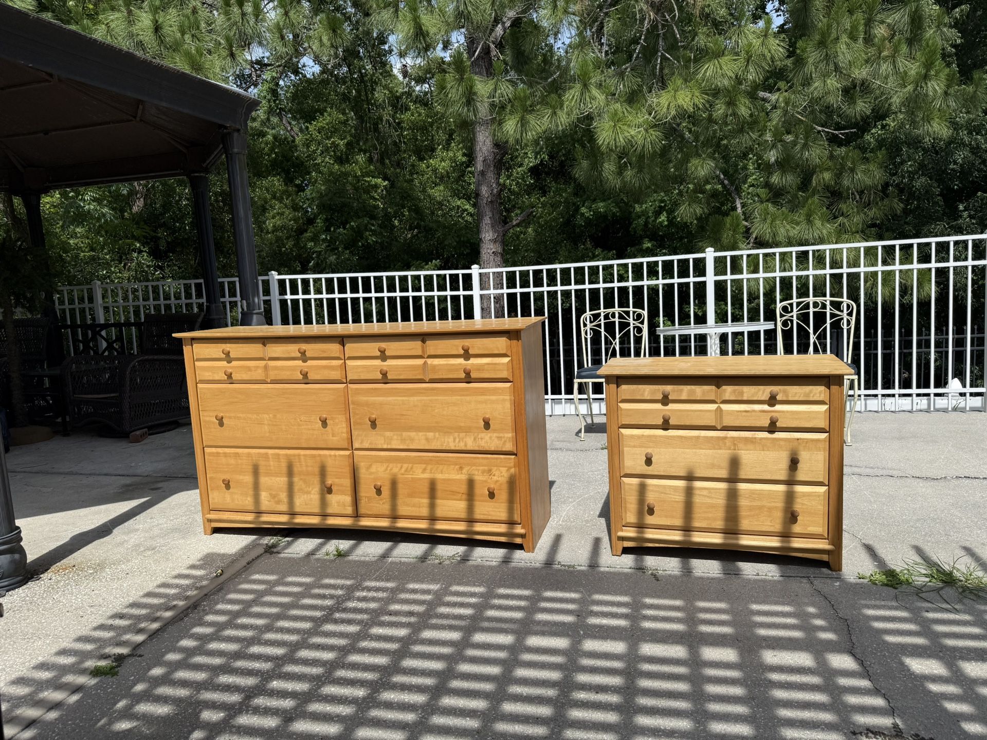 Wooden Dresser and Night Stand