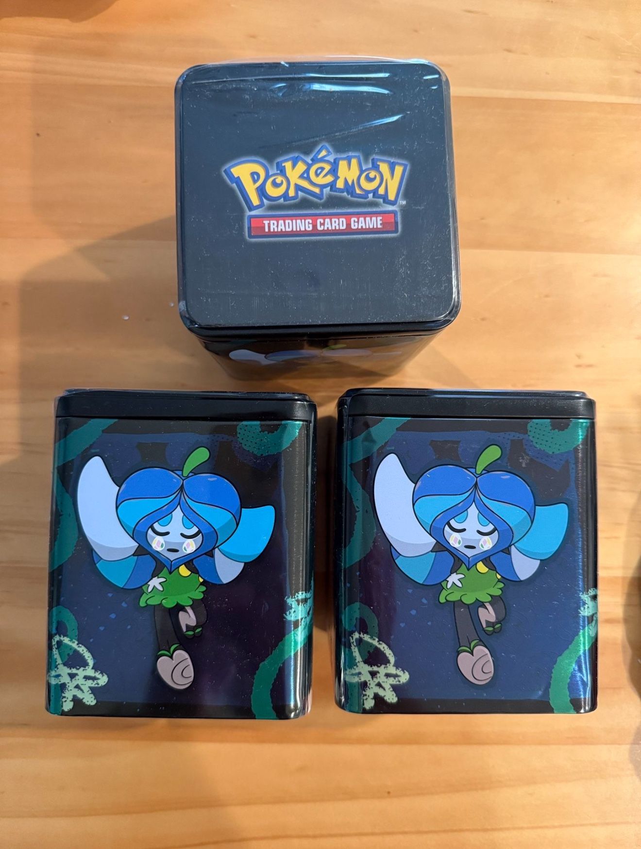 Lot Of 3 Pokémon Trading Card Game: Stacking Tin- Ogerpon (2025)  New & Sealed