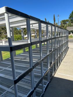 plastic shelving units