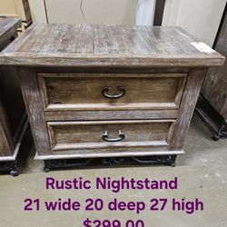 Nightstand Rustic Iron & Wood We are located at 2811 East Bell road. Another Time Around Furniture.
