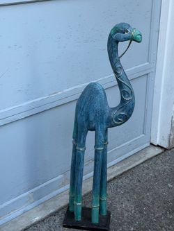 Camel Statue Wood Carved