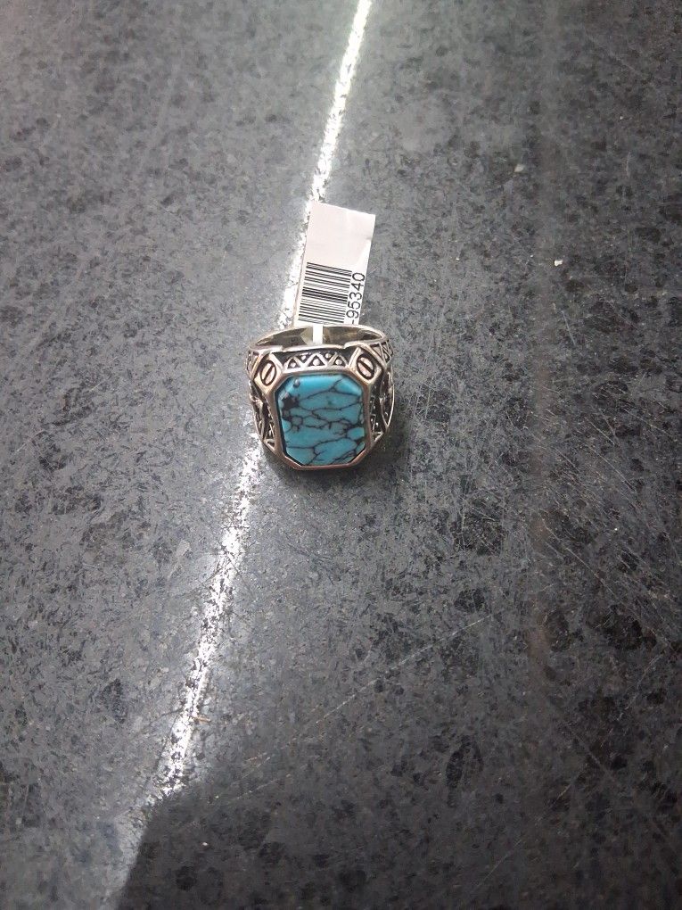Silver Turquoise Ring 