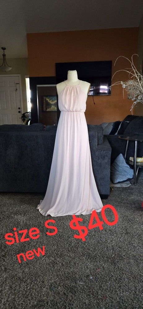 Blush Pink Dress Party Dress Prom Dress