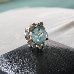 Beautiful Aquamarine/White Gold Custom Ring