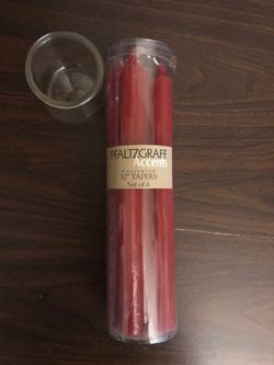 Set of 6 unscented candles