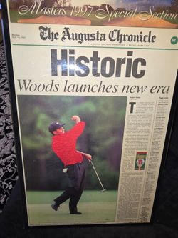 Tiger Woods first and second win of the masters