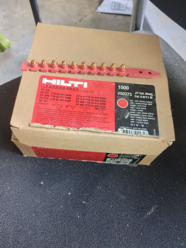 Hilti Cartridges.27 cal.Short