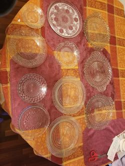 Antique glass plates
