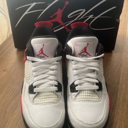 Youth Retro Jordan 4 Red Cement