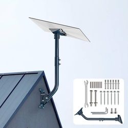 Starlink Gen 3& Gen 4/4X Mount Adapter, 15.7" Heavy Duty Steel Pivot Pole Pipe with Adjustable Base, Wall Mount Kit Compatible with Starlink V3/V4/4X 