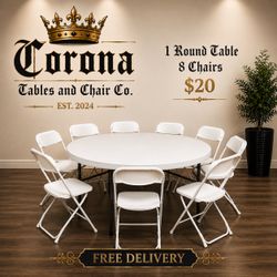 Corona rentals Tables and Chairs
