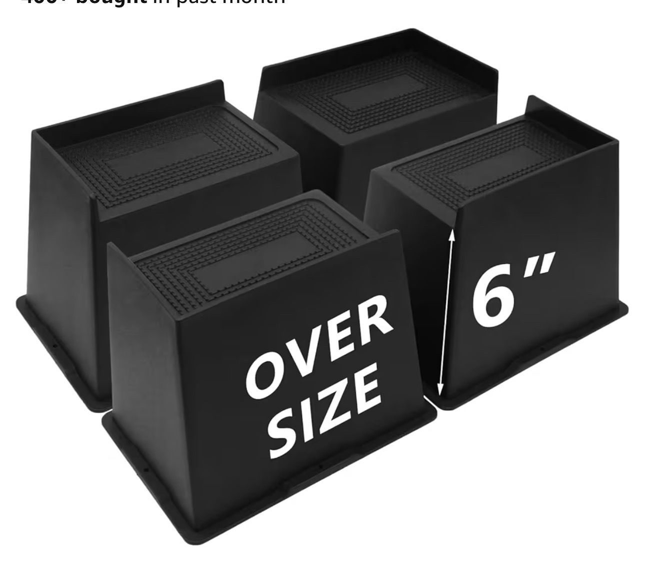 4 Pack Bed Risers 6 inch Heavy Duty, Oversized Furniture Risers, Extra Wide Bed Lifts Risers for Table, Sofa, Dorm Twin XL, Couch, Desk, Bed Frame Ris