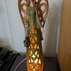 Vintage Hand Carved Angel Figurine
