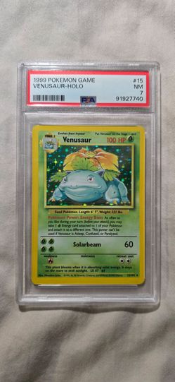 🌿 1999 Pokémon Base Set Venusaur Holo PSA 7 🌿