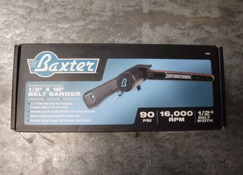 BAXTER 1/2” x 18” Professional Belt Air Sander 360 Rotation 