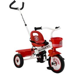 Schwinn Easy Steer Bike for Toddler, Kids Tricycle with Removable Push handle, Steel Trike Frame, Boys and Girls Ages 2-4 Year Old, Red/White, 8"