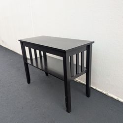 solid wood espresso console table