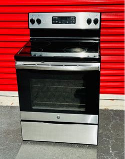 🔥 GE Glass Top Electric Range – Stainless Steel – Fully Tested!