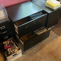 Locking Wood File Cabinet