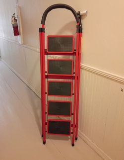 Ladder New $40 five steps, 11 ft reach, 350 lb Max