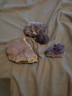 Raw amethyst with inclusions