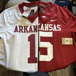 Go Razorbacks!!! Nike Arkansas Razorbacks Crimson Game Football Jersey (2)