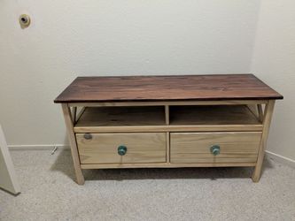 Rustic Wood TV Stand with Drawers