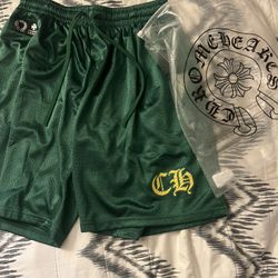Chrome Hearts Green Mesh Shorts Size M 