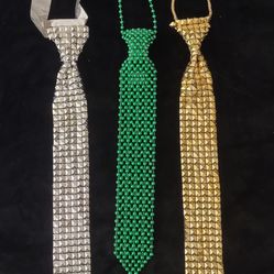 3 Unique & Whimsical Unisex Ties. 2 Of Them Are Handmade