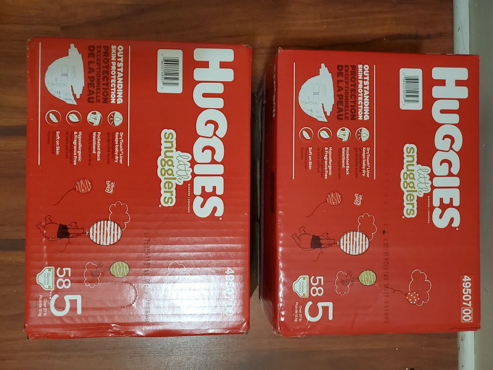 Huggies snuggle size 5 brand new $40 for both or $20 ea