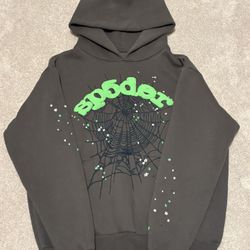 Sp5der Wait Web Hoodie Slate Grey