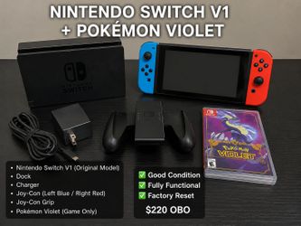 Nintendo Switch V1 + Pokémon Violet