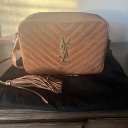 YSL  Brown Suede Lou Camera bag