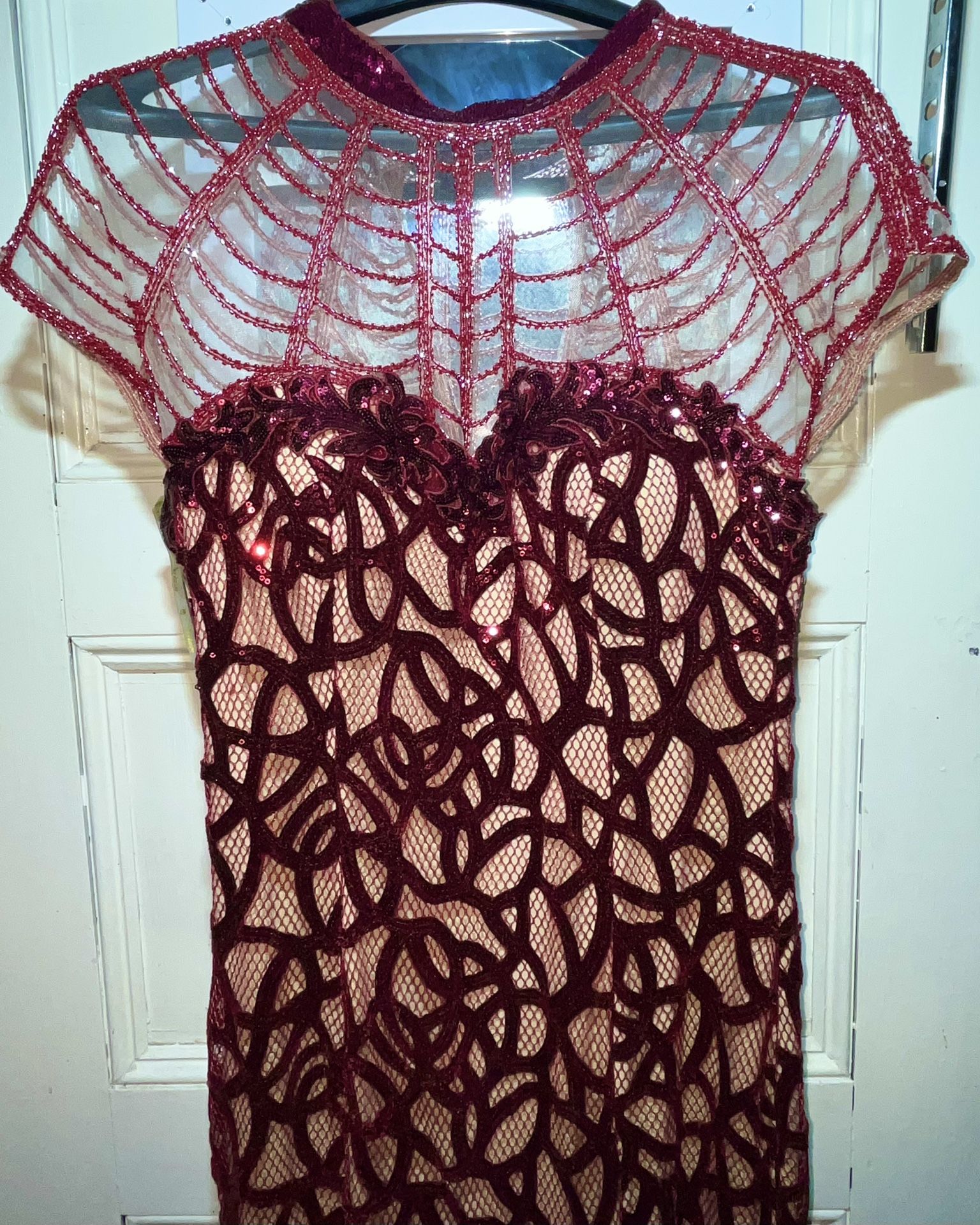 Burgundy Wine Mermaid Dress
