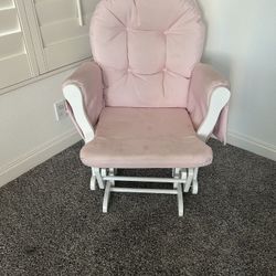 Baby Rocker (pink) With Foot Stool 