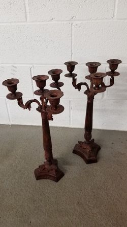 A pair of candelabras