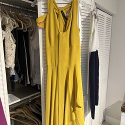 Karen Millen Yellow Dress Small