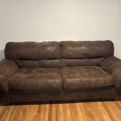 Suede Leather Couch Set 