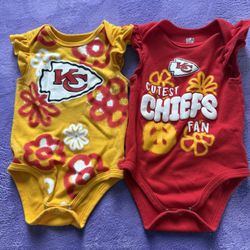 Kansas City Chiefs Baby Girl Onesie