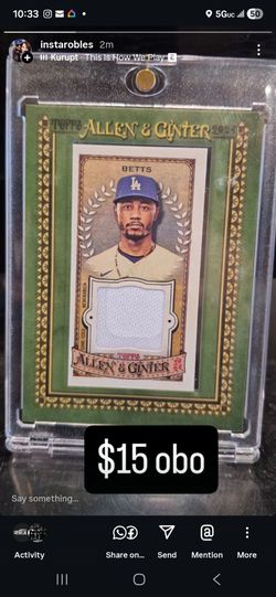 Mookie betts Allem and Ginter patch