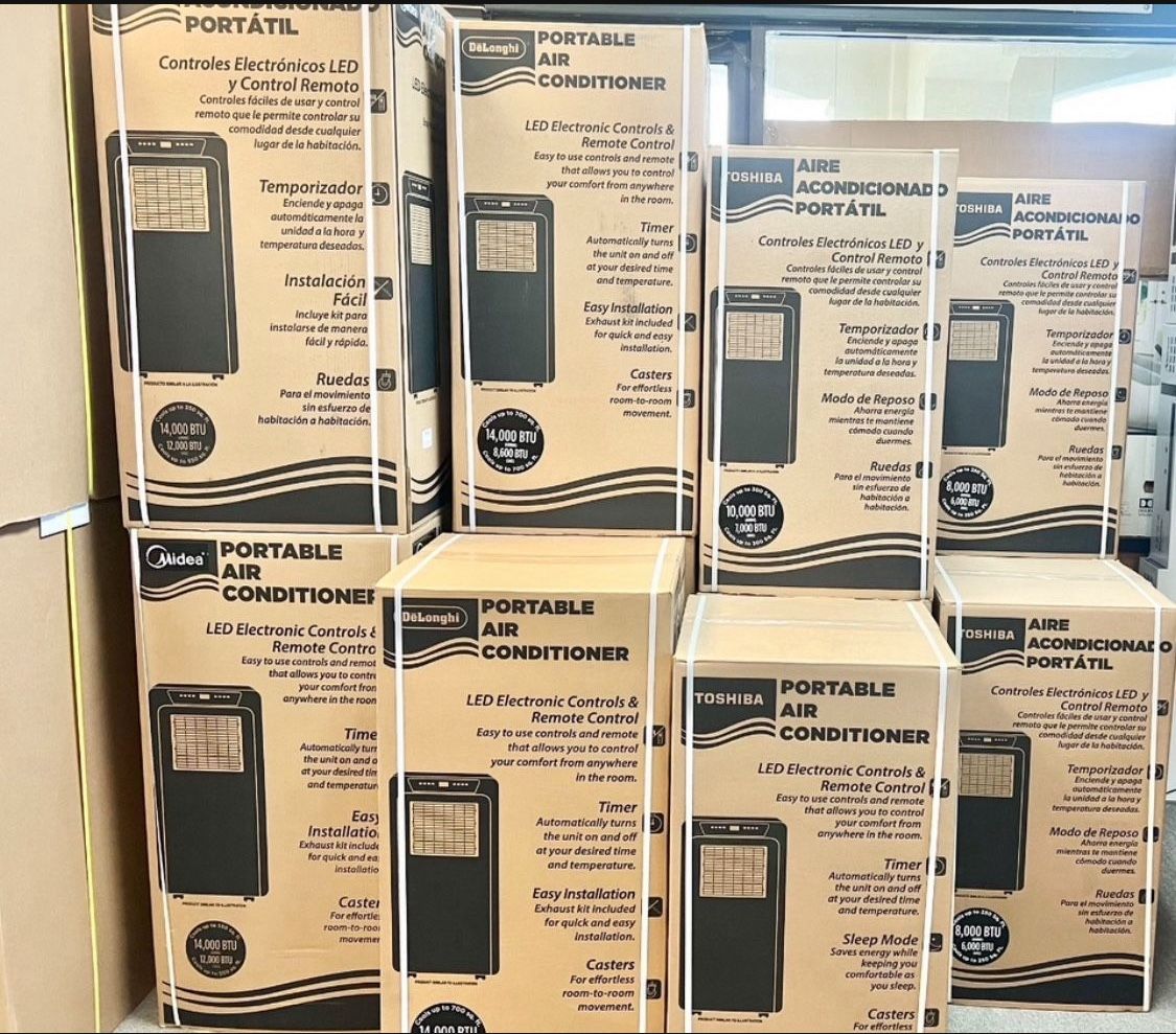 Ac Unit Portable 12-14k BTU Cools 350-700 Sqft $298-$369 Free Delivery 