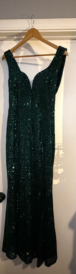 Lulus green sequin dress