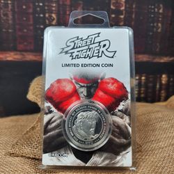 Street Fighter Limited Edition Coin Ryu 0793/5000 30th Anniversary w Coin Case